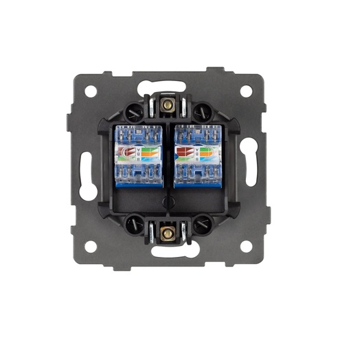 Механизм компьютерной розетки двойной SCT-MPC2-PL-GD-V (RJ-45, CAT6) (Arlight, -)
