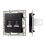 Механизм компьютерной розетки двойной SCT-MPC2-PL-BK (RJ-45, CAT6) (Arlight, -)