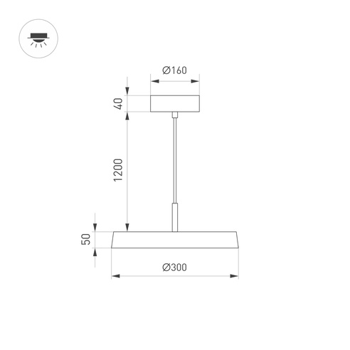 Светильник SP-ELEGANT-R300-17W Day4000 (BK, 120 deg, 230V) (Arlight, IP20 Металл, 3 года)