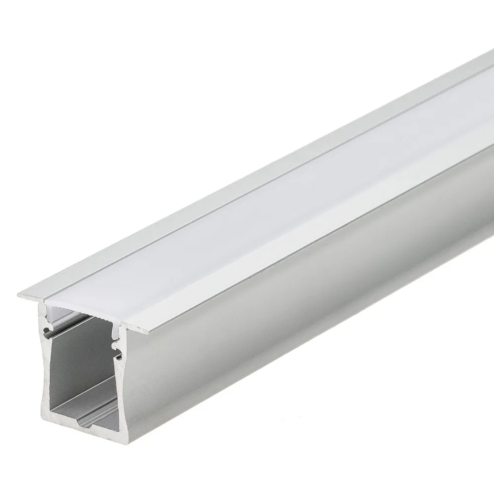 Профиль с экраном ALU-WIDE-F-H28-2000 ANOD+FROST (Arlight, Алюминий) - изображение товара