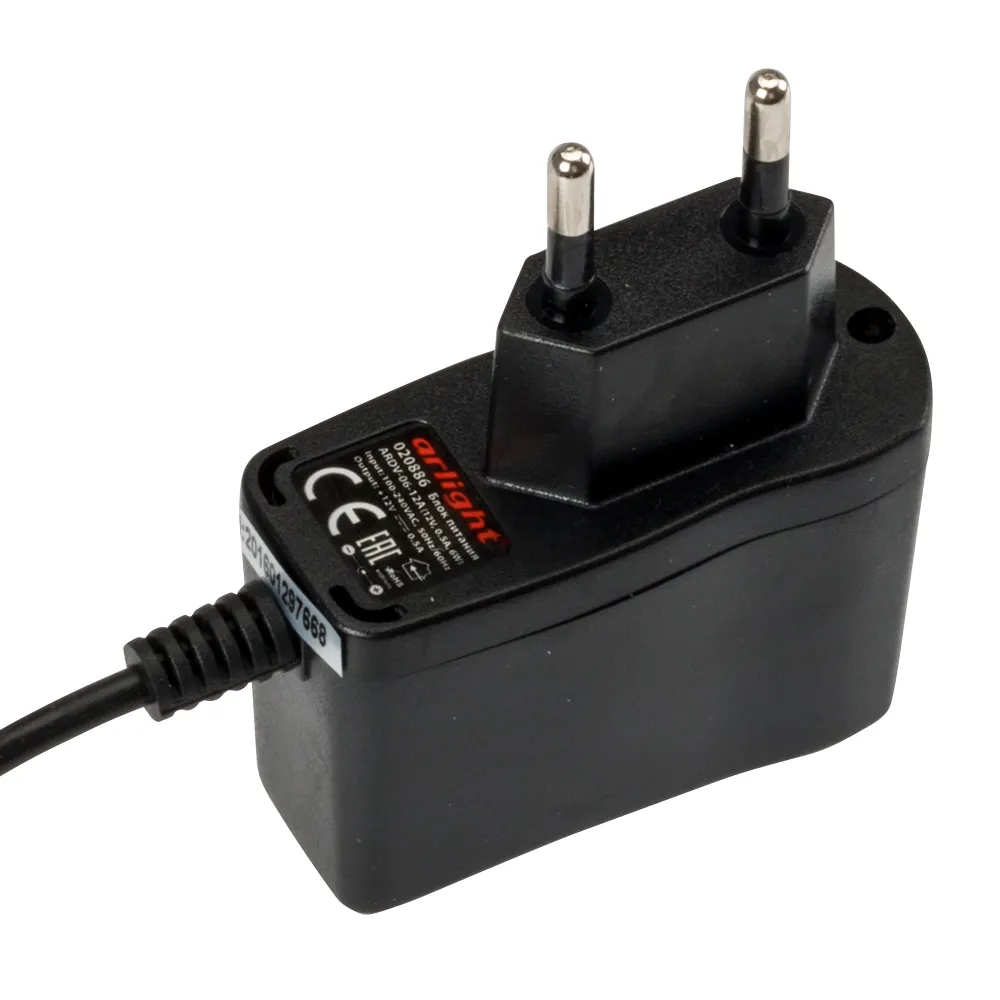 Блок питания ARDV-06-12A (12V, 0,5A, 6W) (Arlight, Адаптер, 2 года) - изображение товара