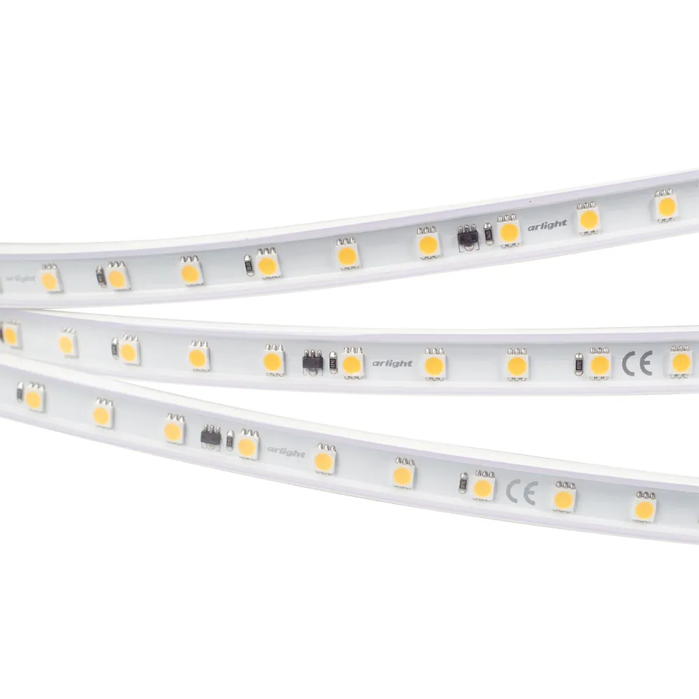 Лента светодиодная ARL-10000PV-5060-54-230V White6000 (15mm, 8W, IP65) (Arlight, 8 Вт/м, IP65)