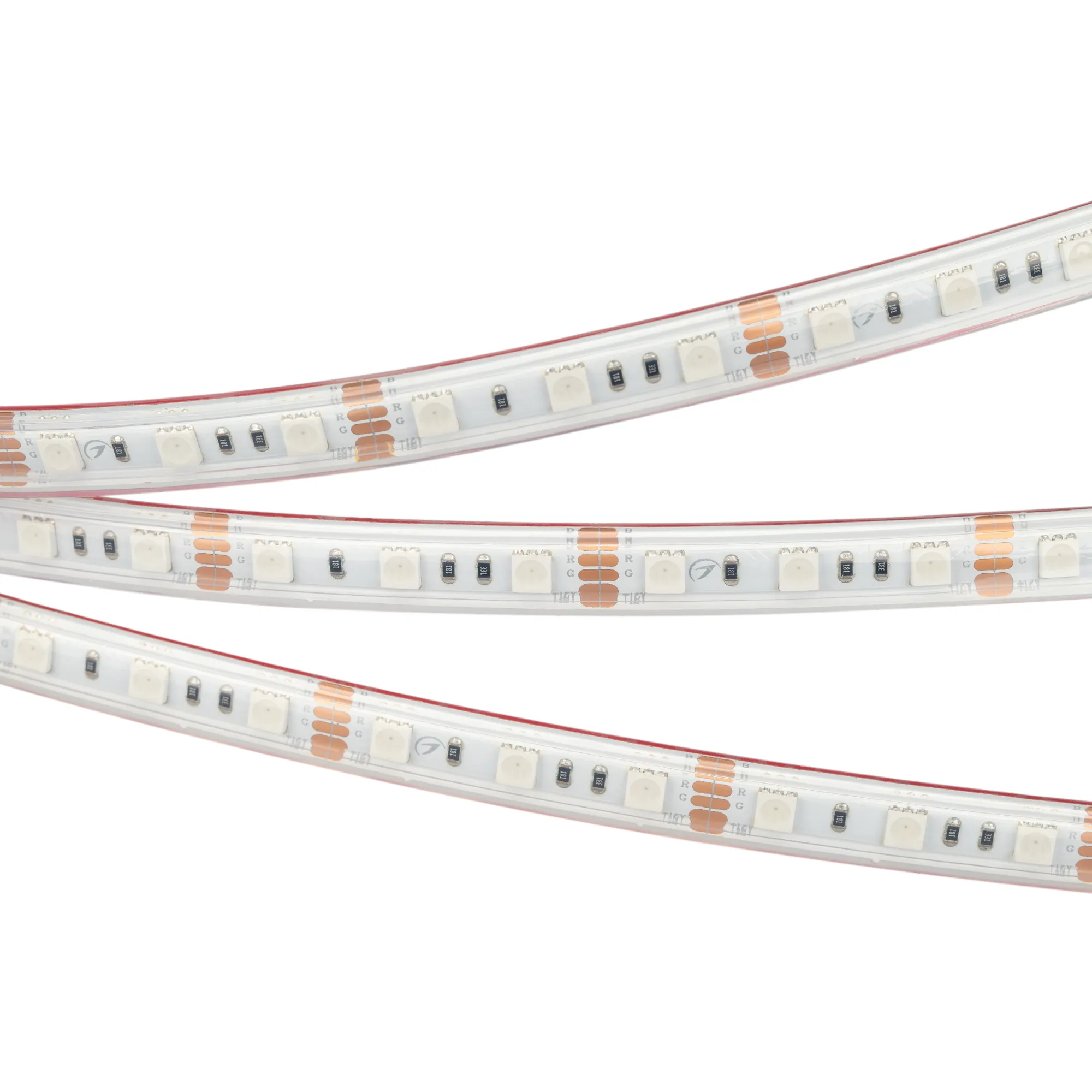 Лента светодиодная RTW 2-5000PS 12V RGB 2x (5060, 300 LED, LUX) (Arlight, 14.4 Вт/м, IP67) - изображение товара